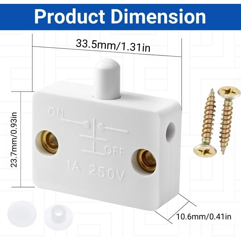 Closet Cabinet Light Switch Collision Press Sensing Automatic Reset Light Switch Smart Home Cabinet Door Light Control Switch