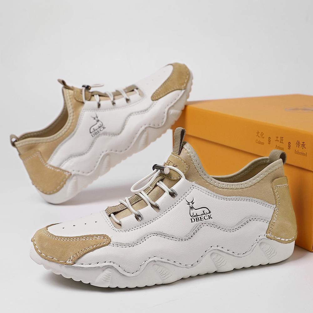 Top Layer Leather Cowhide Plus Size Women's Shoes Outdoor Casual Shoes Autumn and Winter Sports Shoes