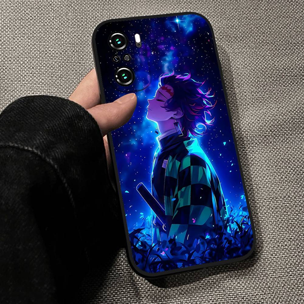 Cool H-demon Slayer Kimetsu No YaibaS Phone Case For Slim Black Xiaomi 11 12 Redmi Note 11 5G 8T 9A 9 10T Note 8 9 12S Ultra Sh