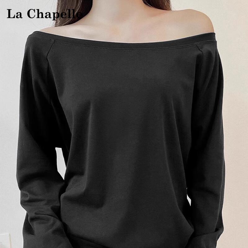 La Chapelle 2025 Women's Relaxed Off-Shoulder Long Sleeve Top