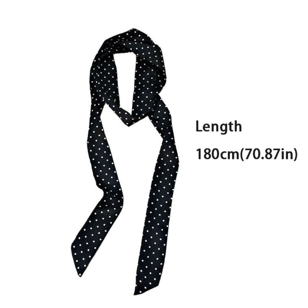 Polka Dot Vintage Neckerchief Chiffon Silk Scarf Vintage Design Waist Belts Outfit Matching