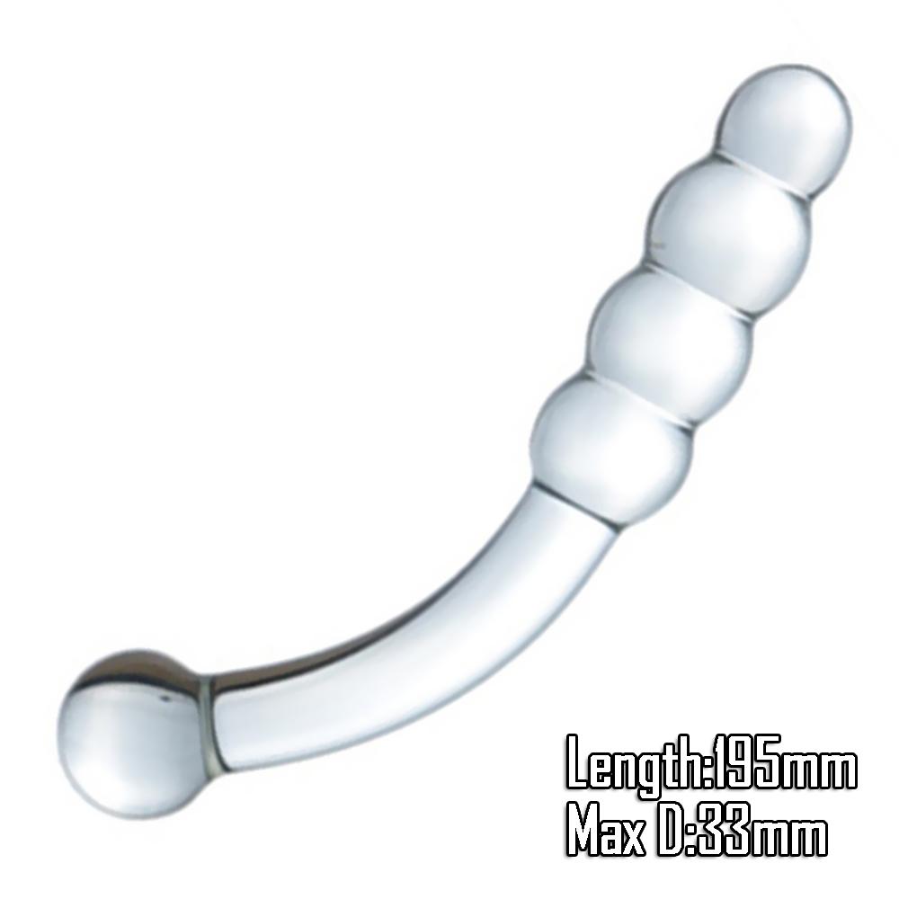 Crystal Glass Dildos Realistic Dildo Penis Glass Beads G-Spot Anal Butt Plug Erotic Sex toys for Woman Couples Adults