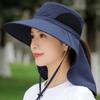 Sun protection hat, outdoor fisherman's hat, detachable face mask, quick-drying hat, large brim hiking hat