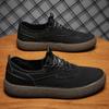 Hot-selling board shoes men's summer new leather hollow breathable flat bottom non-slip one-pedal men's casual shoes