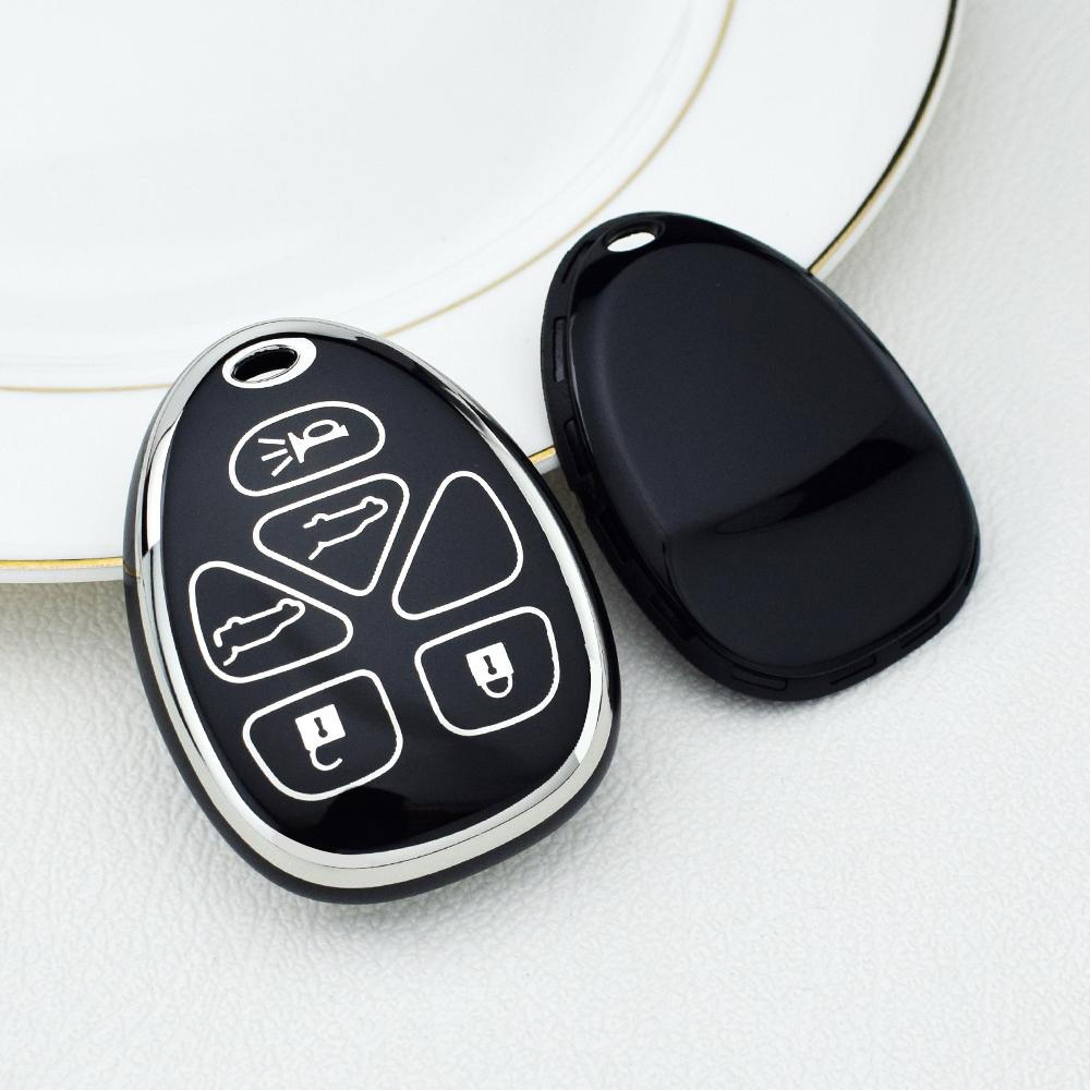 

Чехол для дистанционного ключа автомобиля из ТПУ для Buick, Chevrolet Suburban Tahoe Trail Blazer, GMC Sierra Yukon, Hummer H2, H3, Isuzu Fob чёрный