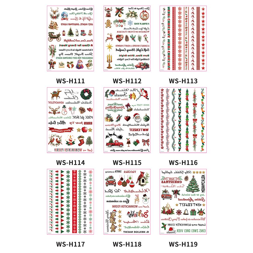 

9pcs/set Christmas Sticker for Candle Window Holiday Party Home Decoration 9pcs/Set