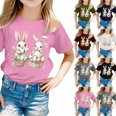 Toddler Girl Boy T-Shirts Kids Top Boys And Girls Printed Short Sleeved T-shirt