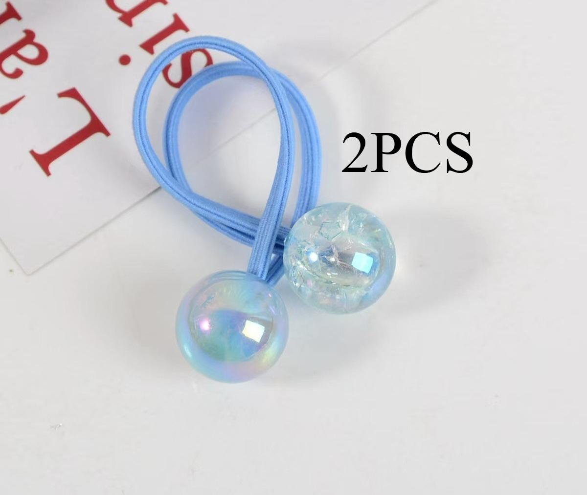 

2PCS.Dopamine Candy-colored Hair Ties: High Elasticity Double Explosion Balls, Non-damaging Hair Accessories for Women