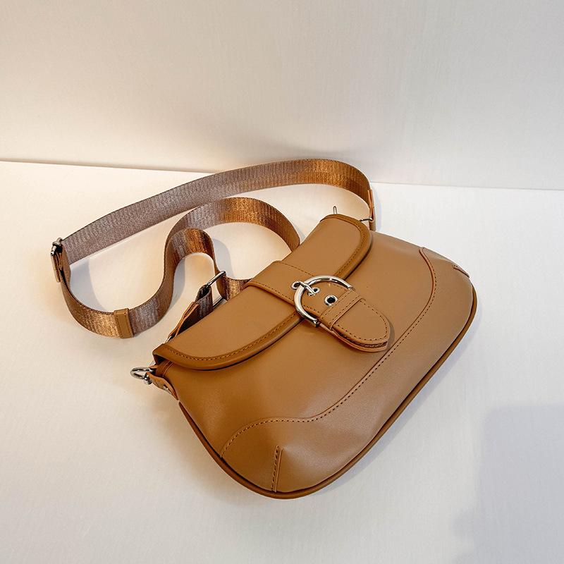 Простая модная и универсальная женская сумка, женская сумка через плечо, маленькая дизайнерская, роскошная, минималистская коричневый