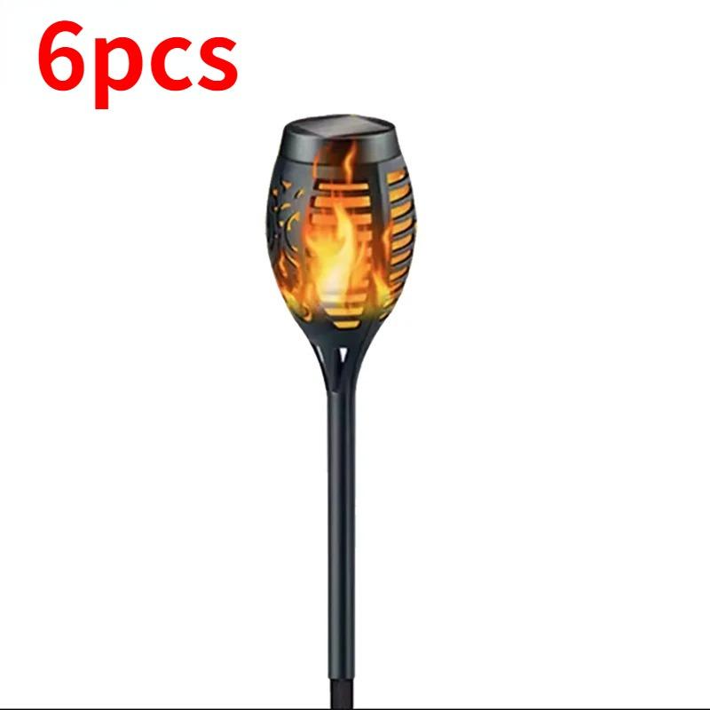 

6 шт. 12LED уличные солнечные фонари-фонарики водонепроницаемые на открытом воздухе для сада, патио, пламя, Хэллоуин, двор, пол в патио 6pcs