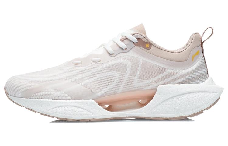 Li Ning Super Light 18 Дышащие Низкие Беговые Кроссовки Женские Бежевые ARMR008-13 35.5