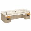 VidaXL Garden Lounge Set with Cushions 7 Pcs, Patio Sofas, Patio Furniture Set, Outdoor Furniture, Beige 3227108