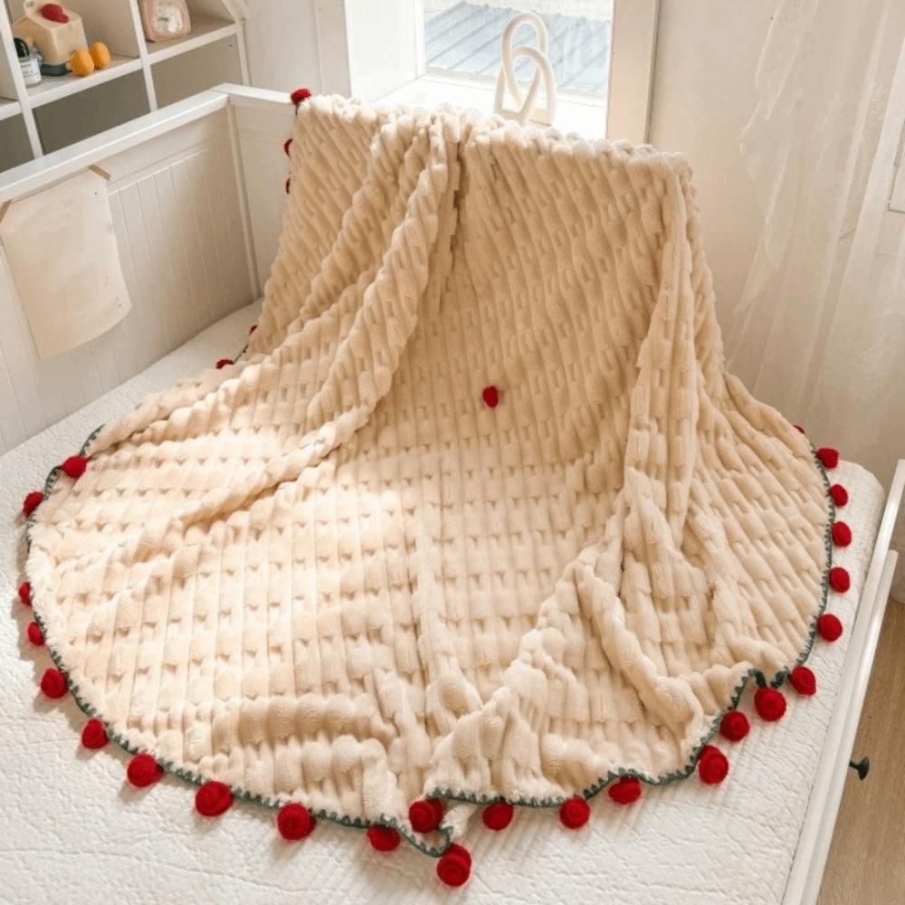 Fleece Rose Bouquet Blanket Warm Crocheted Flower Blanket Rose Flower Blanket  Festival Gift