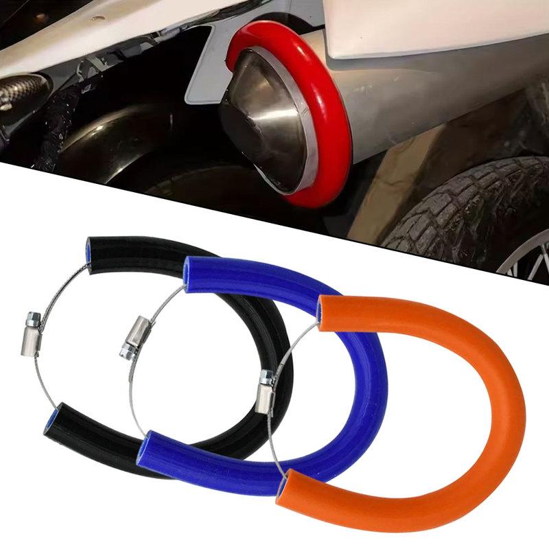 Motorcycle Silicone Anti-Scalding Protect Ring Exhaust Pipe Heat Shield Cover Motorbike Accessory for Dirt Bike More Than 250cc