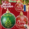24 Inch PVC Christmas Inflatable Ball Outdoor Xmas Tree Decorated Balls Luminous Inflatable Christmas Ball Ornaments Party Props