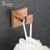 Brushed Rose Gold 304 Stainless Steel Bathroom Set: Towel Rack, Towel Ring, Paper Towel Holder, Hook.