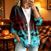Women's Casual Long Sleeve Jacket with Halloween Print for Party Costume and Everyday Wear