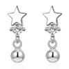 2pcs Minimal Crystal Star Ear Studs Earring Women Korean Helix Studs Tragus Cartilage Piercing Jewelry