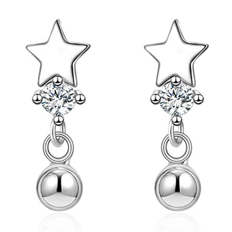 2pcs Minimal Crystal Star Ear Studs Earring Women Korean Helix Studs Tragus Cartilage Piercing Jewelry