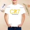 New Summer Polyester Children T-shirts Kids Soccer Clothing CR7 Ronaldo Printed Outdoor Boys Girls T-shirts Sport Fashion Ages 5-14