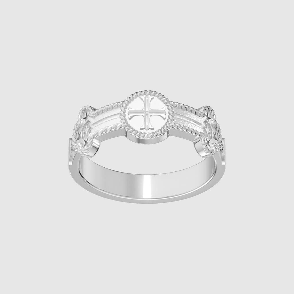 Musee.Art Cross Rosary Couple Ring (Women'S) (Type A)