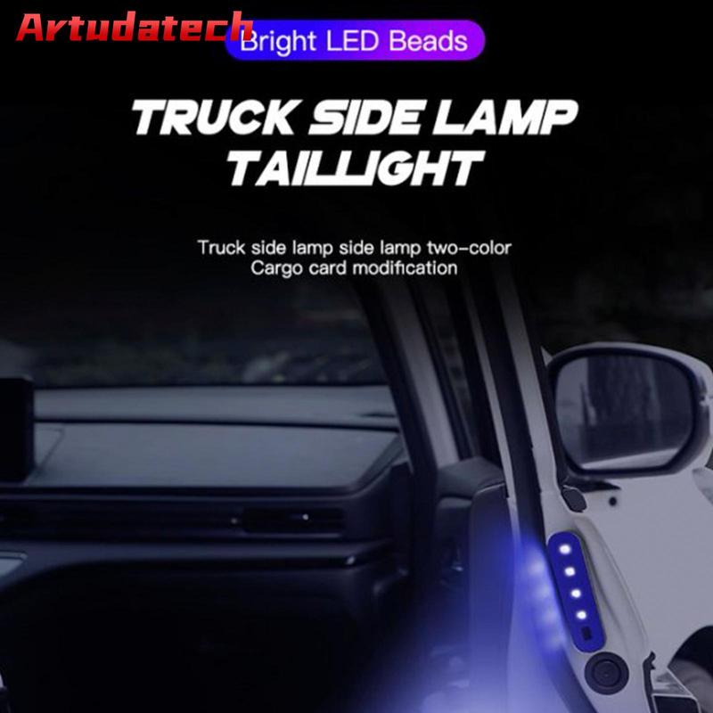 Artudatech 4Pcs Car Door Decoration Safety Light Warning Flashing Automatic Sensing Light