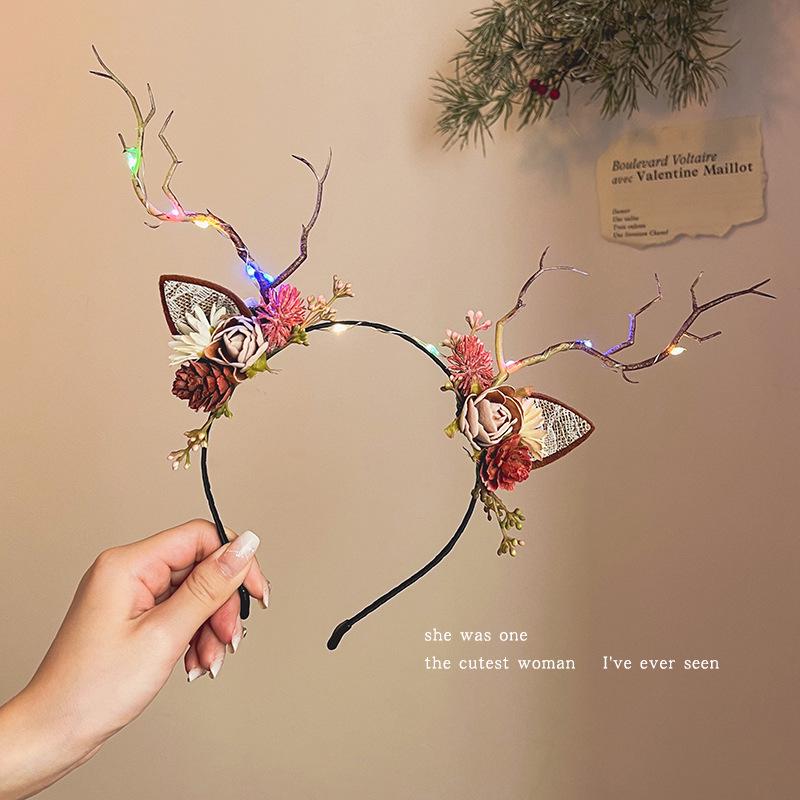 Women's Christmas Plush Hat Headband Hair Accessories