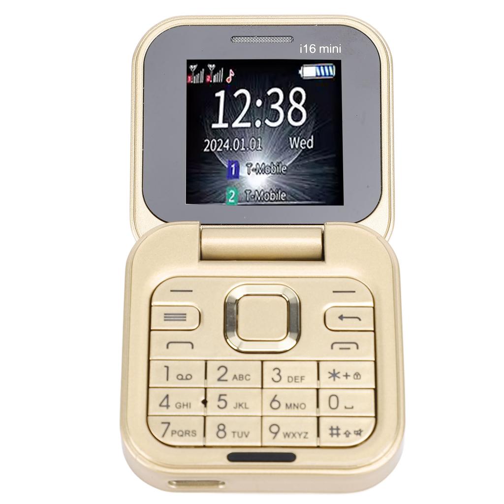 Kleines Klapphandy, faltbar, interner und externer Doppelbildschirm, HD-Kamera, Klapphandy, Pink