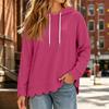 Damen Bequemes Lässiges Farb-Kapuzensweatshirt Langarm-Oberteil für Herbst Winter