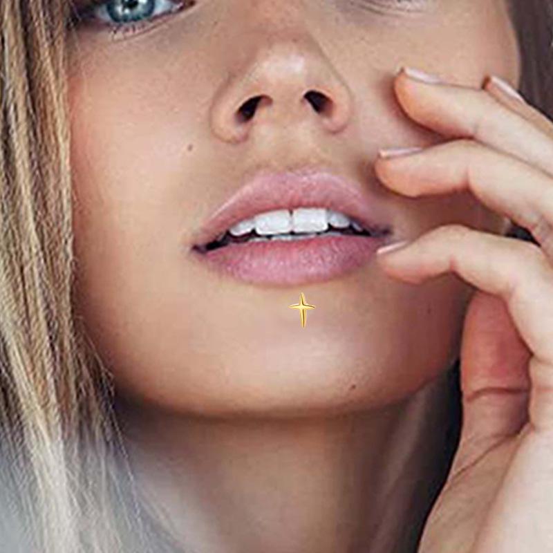 Polaris Titan Elchknorpel & Lippenstecker Ohrringe, G23 Innengewinde Piercingschmuck