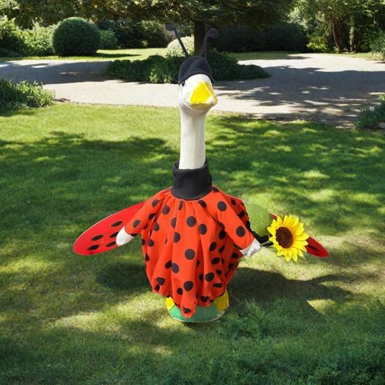 Easter Goose Outfit Graduation Bees Ladybug Clothes Set for Standard Lawn Goose 23" Spring Summer Happy Easter Bunny Porch Goose Sign Garden