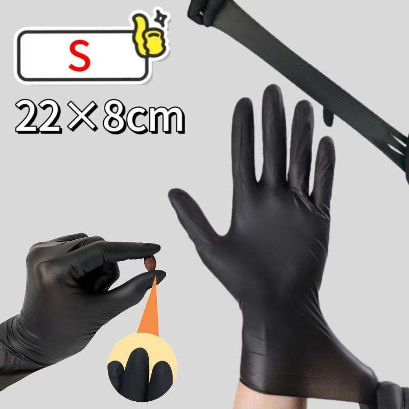 

10-400pcs Disposable Nitrile Latex Rubber Gloves Dishwashing/Food/Kitchen/Work/Garden/Household Cleaning Gloves Black Gloves 10pcs(5pairs)-opp