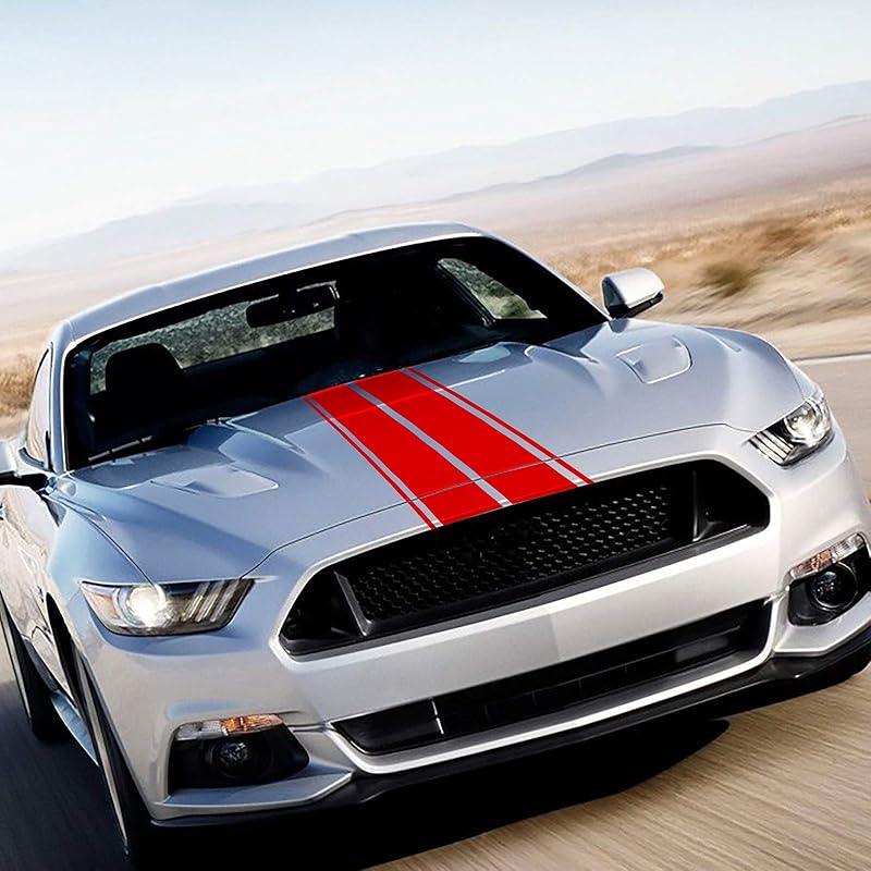 Car Hood Decal Sticker Universal Auto Racing Body Stripe Vinyl Modified Exterior Decoration Accessories Decal,Black