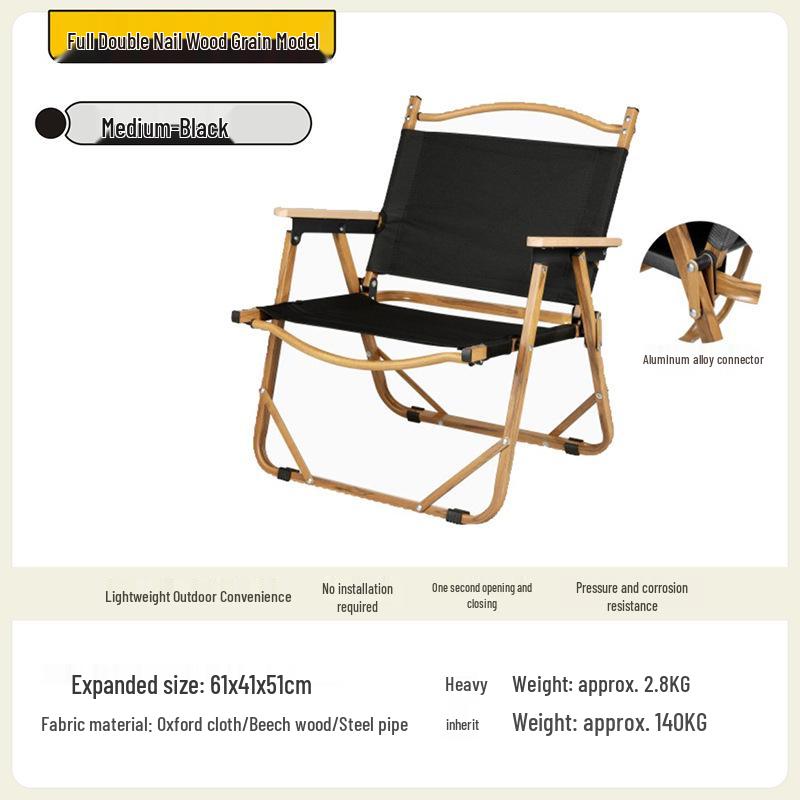 Ultralight Aluminum Folding Kermit Chair with Table for Outdoor Camping and Leisure Travel