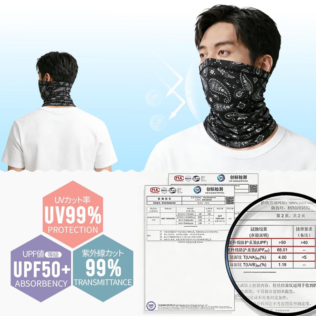 [Soraame] [Cool Feeling/UV Protection/Solid] Motorcycle Face Mask for Summer UV