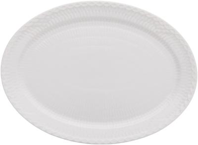 Imported Royal Copenhagen White Fluted Half Lace Oval Dish Plate 28cm Wedding Gift Present 1016792 [Regular Product]