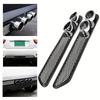1 Pair Black Plastic Stickers Car Exhaust Muffler Tip Pipe Decoration Automobile Truck Vehicle Exterior Decor Accessories