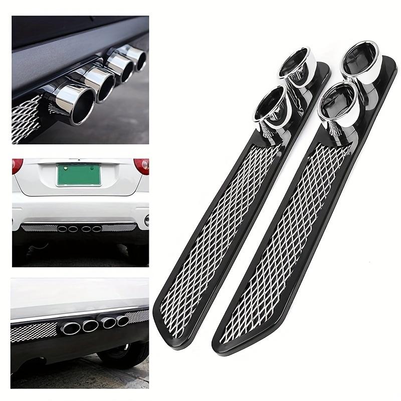 1 Pair Black Plastic Stickers Car Exhaust Muffler Tip Pipe Decoration Automobile Truck Vehicle Exterior Decor Accessories