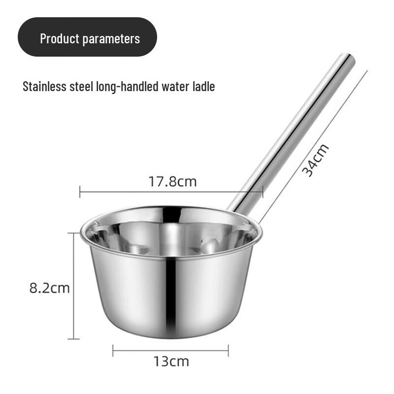 Stainless Steel Long-Handle Kitchen Ladle