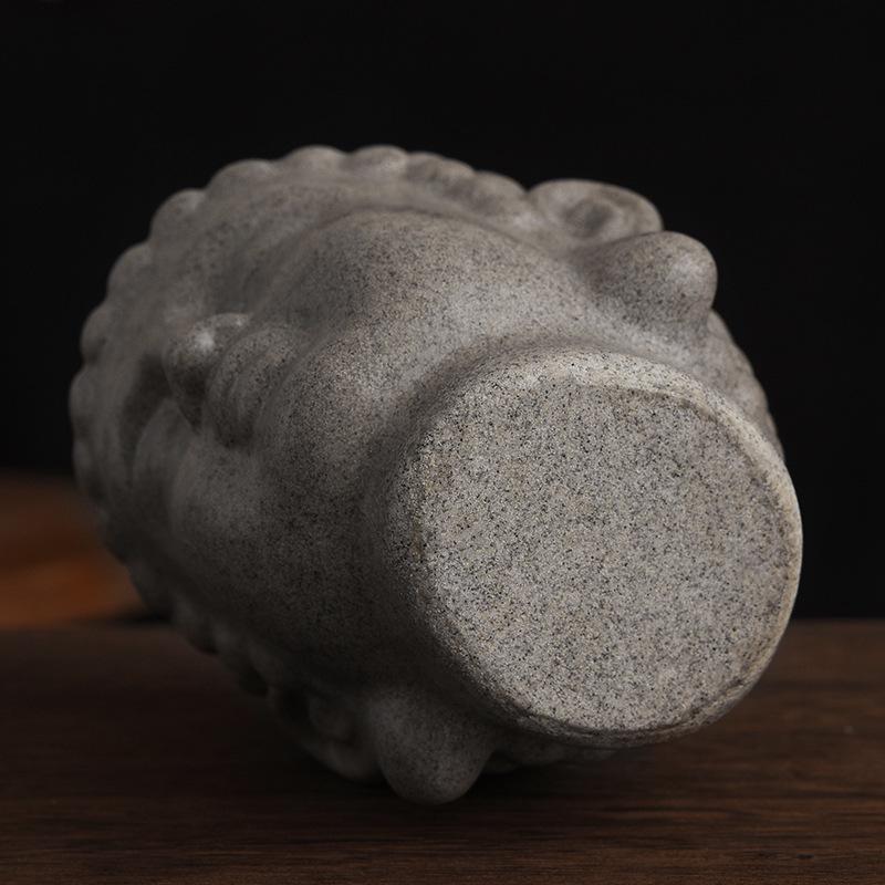 Mingze Sandstone & Resin Craft Buddha Head Statue, Creative Buddha Decor For Home Entrance & Living Room