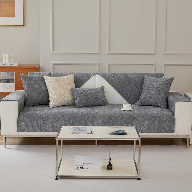 Chenille Sofa Cushion Four Seasons Universal Non-Slip Cloth Cover Cloth Leather Sofa Cover Cushion Backrest