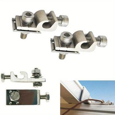 Solar Panel Mounting Bracket Fixing Clamps Ground Lugs Fasteners Photovoltaic Support For Solar System Install Accessories