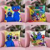 Cartoon RRainbow Friends Pillow Case Soft Plush Fabric DoubleSided Printed Cushion Cover Warm Winter Sofa Pillow Case