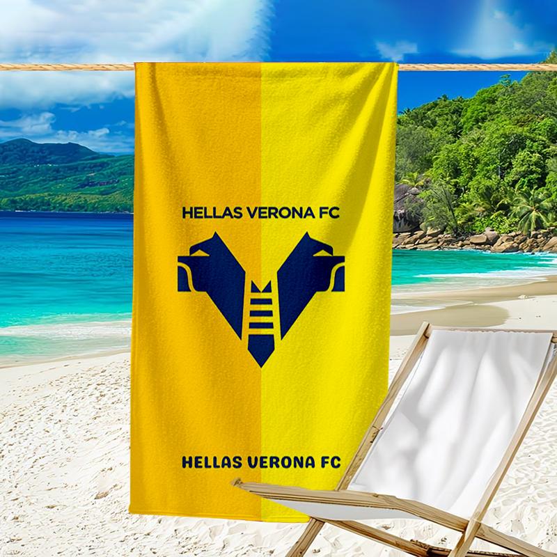 Hellas-Verona Crest Beach Towel - Soft, Absorbent Microfiber, Lightweight, Ideal for The Beach, Parties, Travel, Camping Fan Gifts