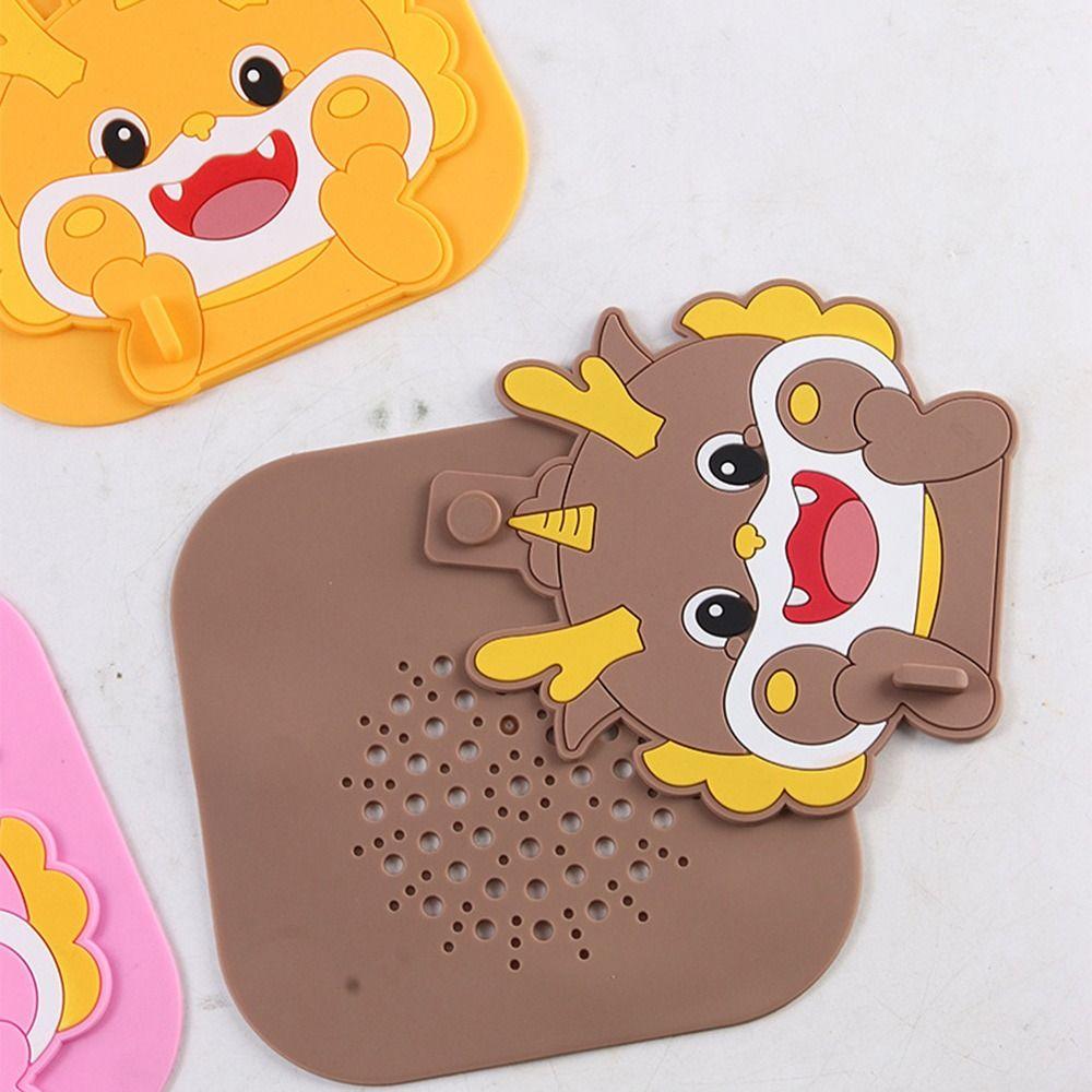Silicone Sewer Floor Drain Cover Anti Odor Anti-insect Floor Drain Pad Anti-blocking Cartoon Shower Drain Cover