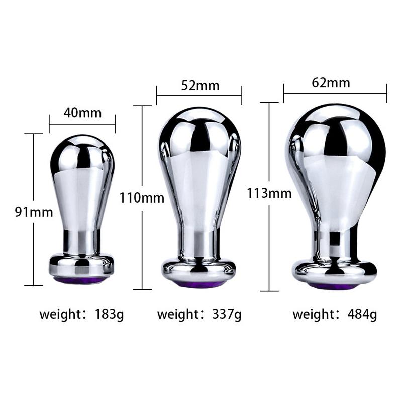 RUNYU Large Anal Plug Metal Lighting Modeling Butt Plug Women Men Anal Expansion Couple Adule Sex Toy 18+