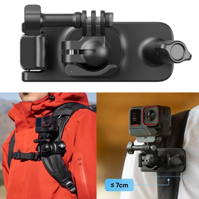 Camera Backpack Belt Mount for GO 3S/One X2/GO 3 Backpack Mount Shoulder Strap Bag Clip Holder  Action Camera Attachment