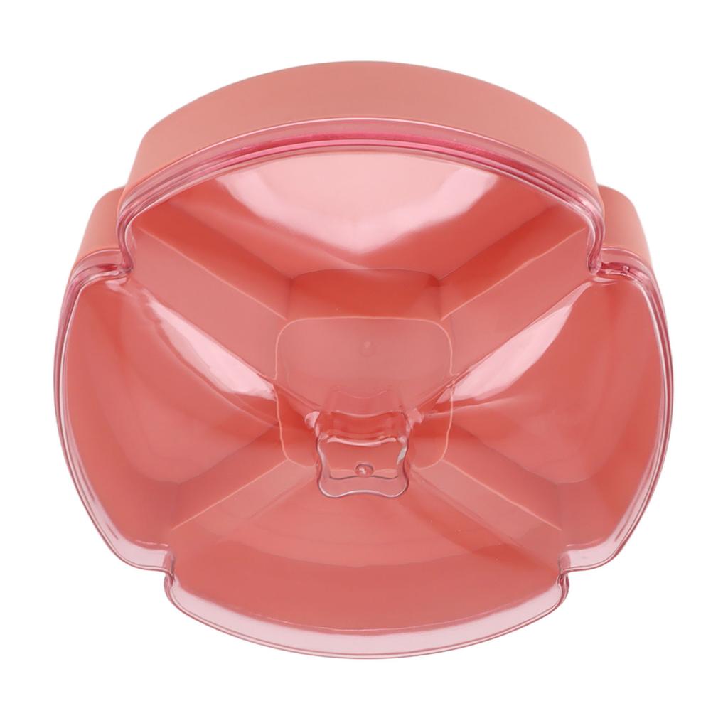 Snack Serviertablett Rund Kunststoff Obst Nuss und Süßigkeiten Fachplatte mit 5 Fächern für