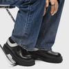 Men's casual leather shoes autumn new trend fashion big head shoes niche low-top thick-soled heightening men's shoes
