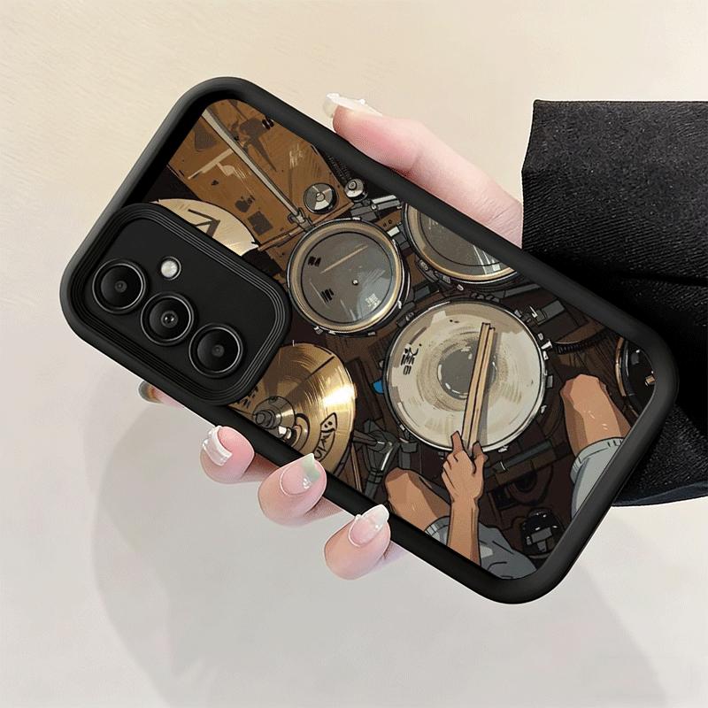 Drum Set Rock Music Soft Phone Case for Samsung Galaxy S26 Ultra S25 Edge S24 S23 S22 Plus S21 S20 FE 5G Shell Silicone Funda